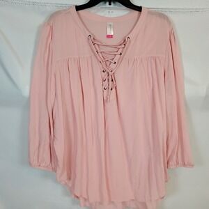 No Boundaries Blouse Women's Size XL Pink‎